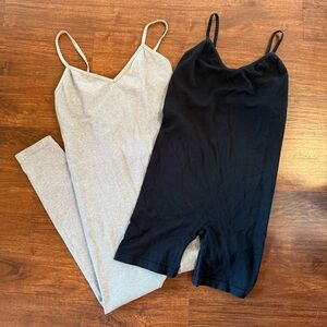 Hatch Black and Gray Jumpsuits